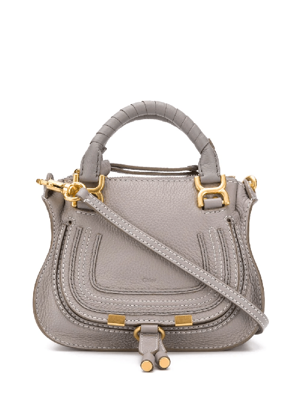 Chloé Mini Marcie Tote Bag In Grey ModeSens