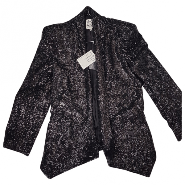 Preowned Dress Gallery Black Glitter Jacket ModeSens