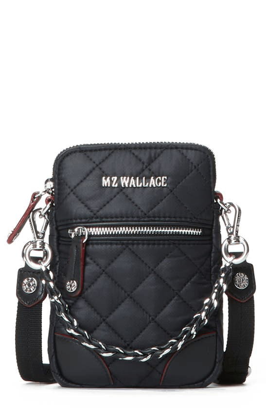 Mz Wallace Crosby Micro Quilted Crossbody Bag In Black ModeSens