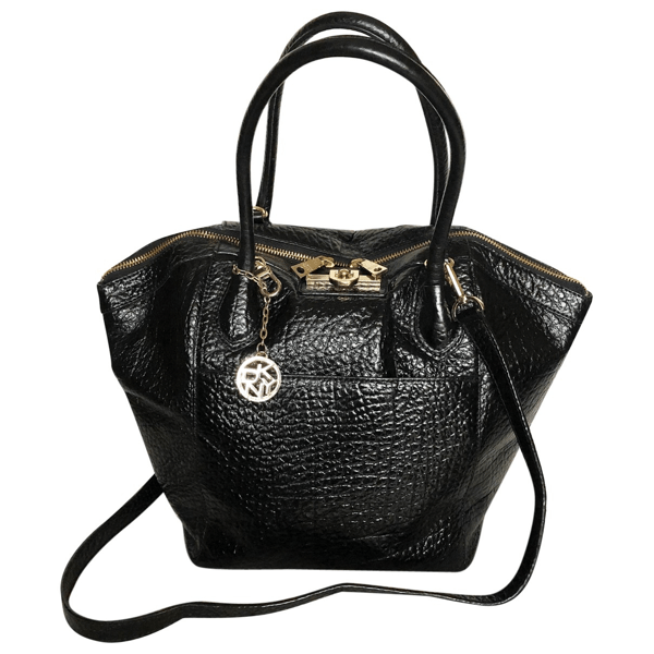 Preowned Dkny Black Patent Leather Handbag ModeSens