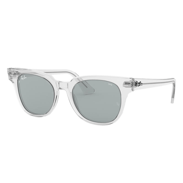 Ray Ban Meteor Washed Evolve Transparent, Blue Lenses Rb2168 In White