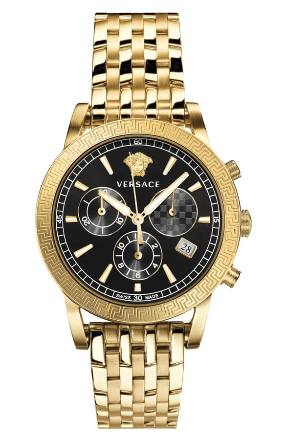 Versace Sport Tech Chronograph Goldtone Stainless Steel Watch In Gold