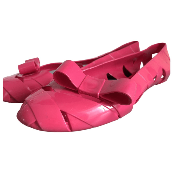Preowned Kartell Pink Rubber Ballet Flats ModeSens
