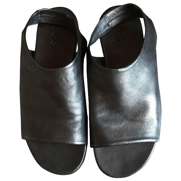 PreOwned Cos Black Leather Sandals ModeSens