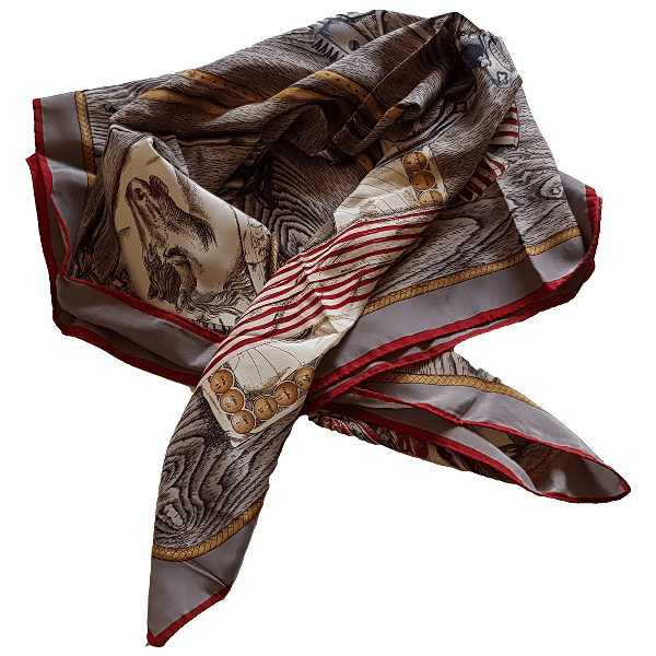 Preowned Fornasetti Multicolour Silk Scarf ModeSens