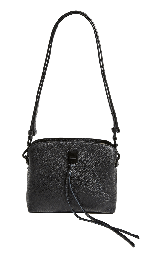 Rebecca Minkoff Small Darren Leather Crossbody Bag In Black ModeSens