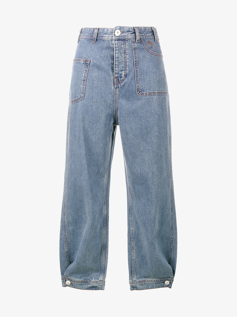 Ganni Cropped Jeans ModeSens