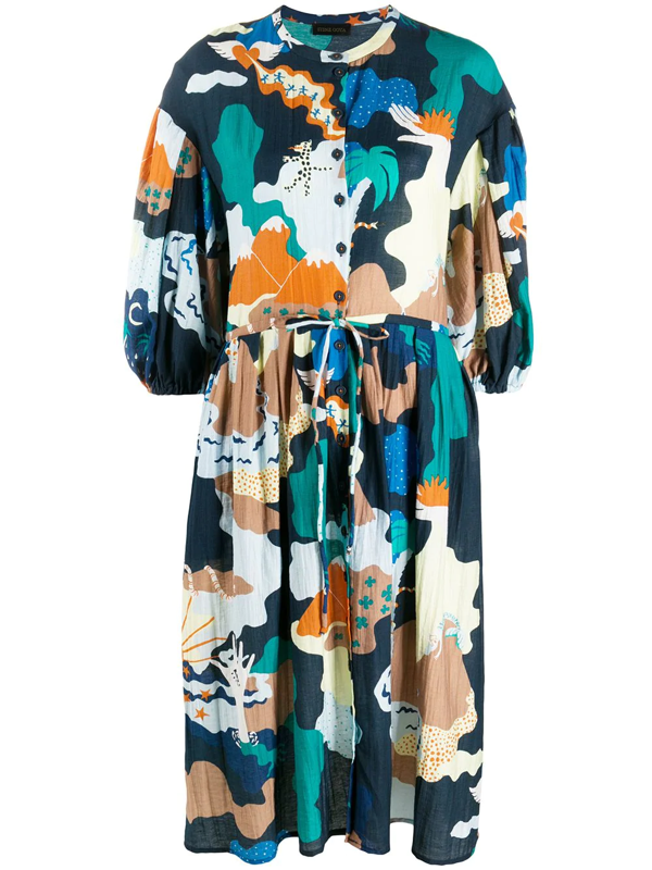 Stine Goya + Net Sustain India Printed Voile Dress In Green ModeSens