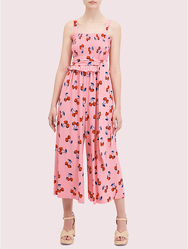 Kate Spade Cherry Toss Jumpsuit In Rosy Carnation ModeSens
