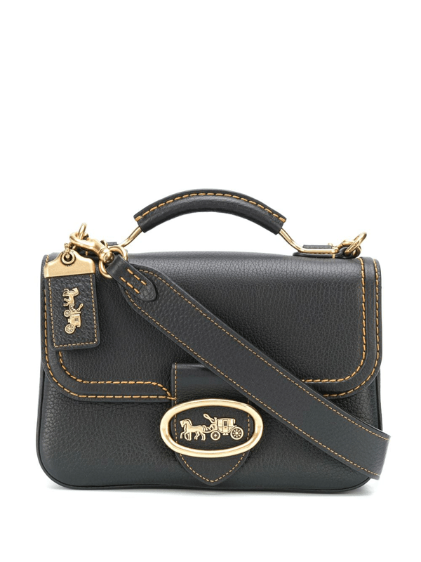 Coach Riley Black Leather Crossbody Bag In Brown ModeSens