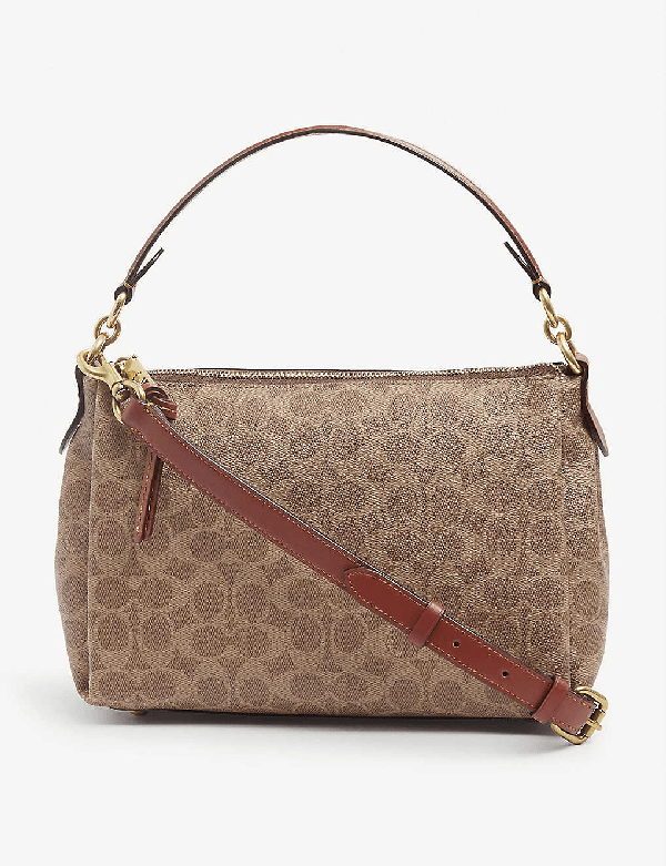 Coach Womens B4/tan Rust Shay Coatedcanvas And Leather Crossbody Bag