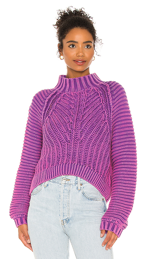 Free People Sweetheart Mock Neck Sweater In Orchid ModeSens