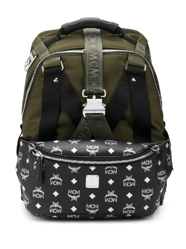 Mcm Jem Backpack & Removable Belt Bag Combo In Green ModeSens