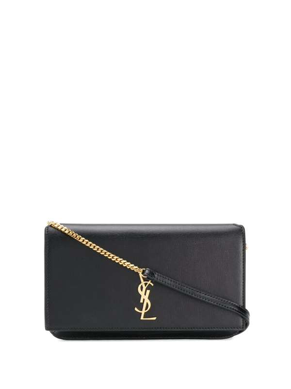 Saint Laurent Women's Leather Crossbody Phone Holder In Black ModeSens