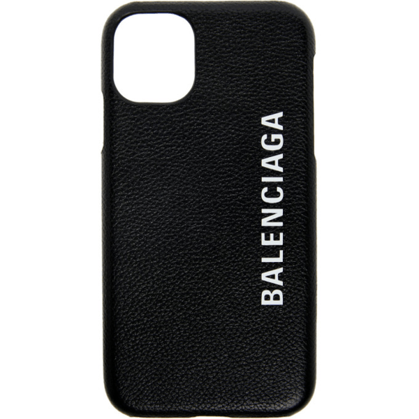 Balenciaga Printed Texturedleather Iphone 11 Case In Black ModeSens