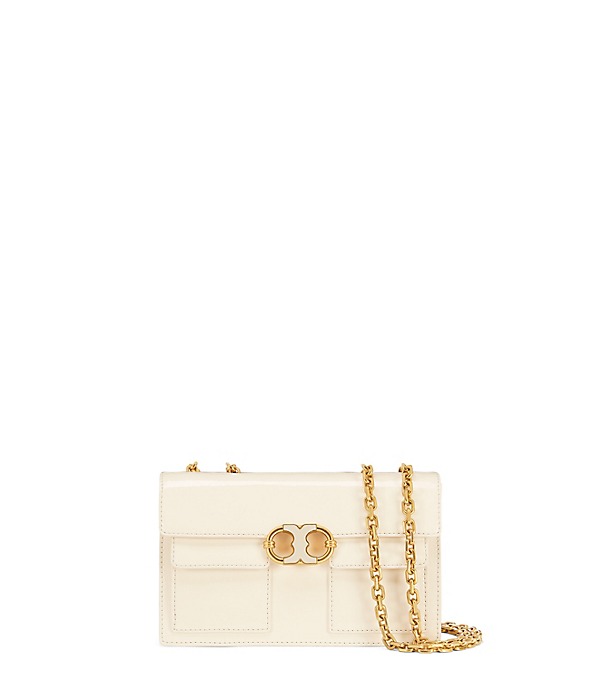 Tory Burch Gemini Link Patent Chain Shoulder Bag ModeSens