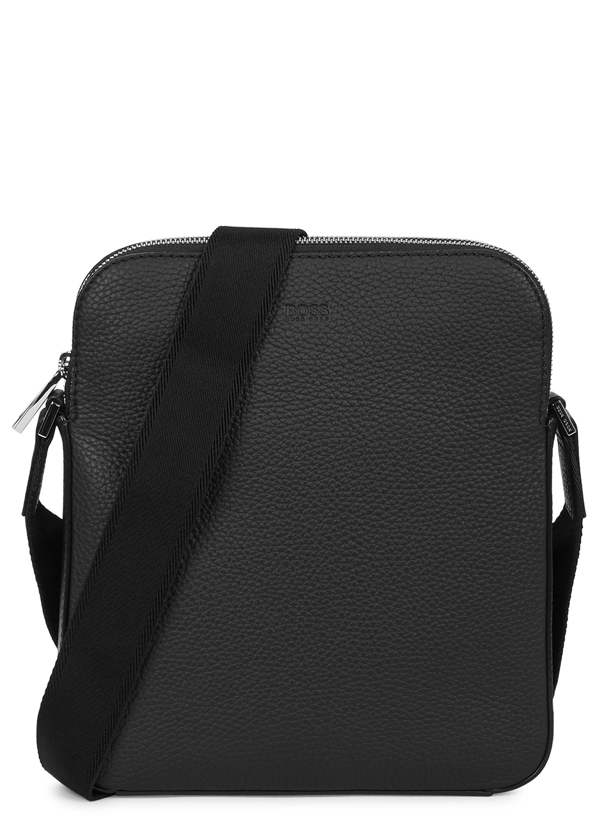 Hugo Boss Crosstown Black Leather Crossbody Bag ModeSens