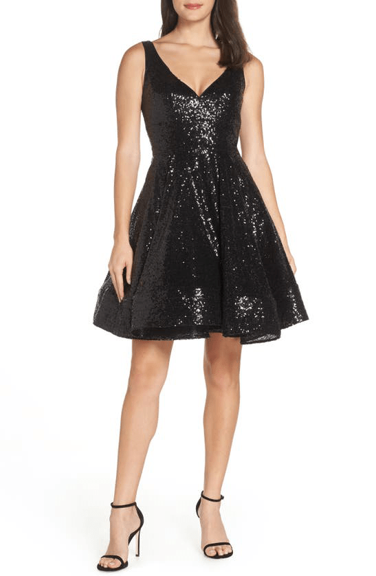 Mac Duggal Fit & Flare Cocktail Dress In Noir ModeSens