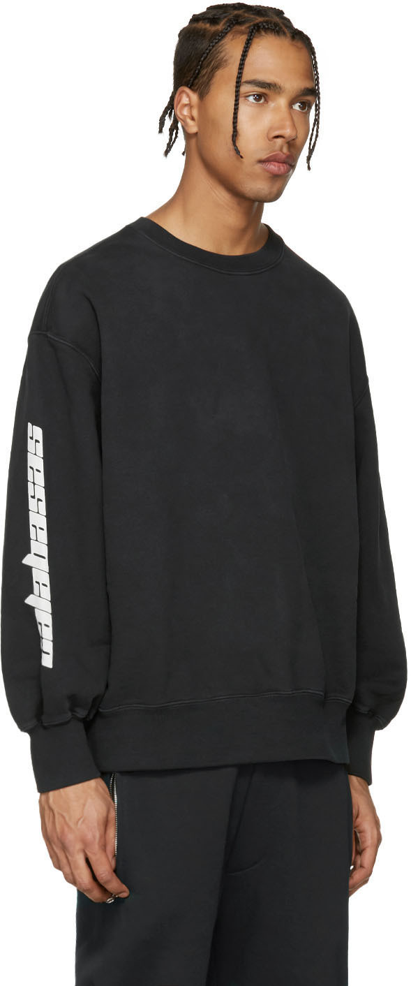 Yeezy Black 'calabasas' Boxy Crewneck Sweatshirt ModeSens
