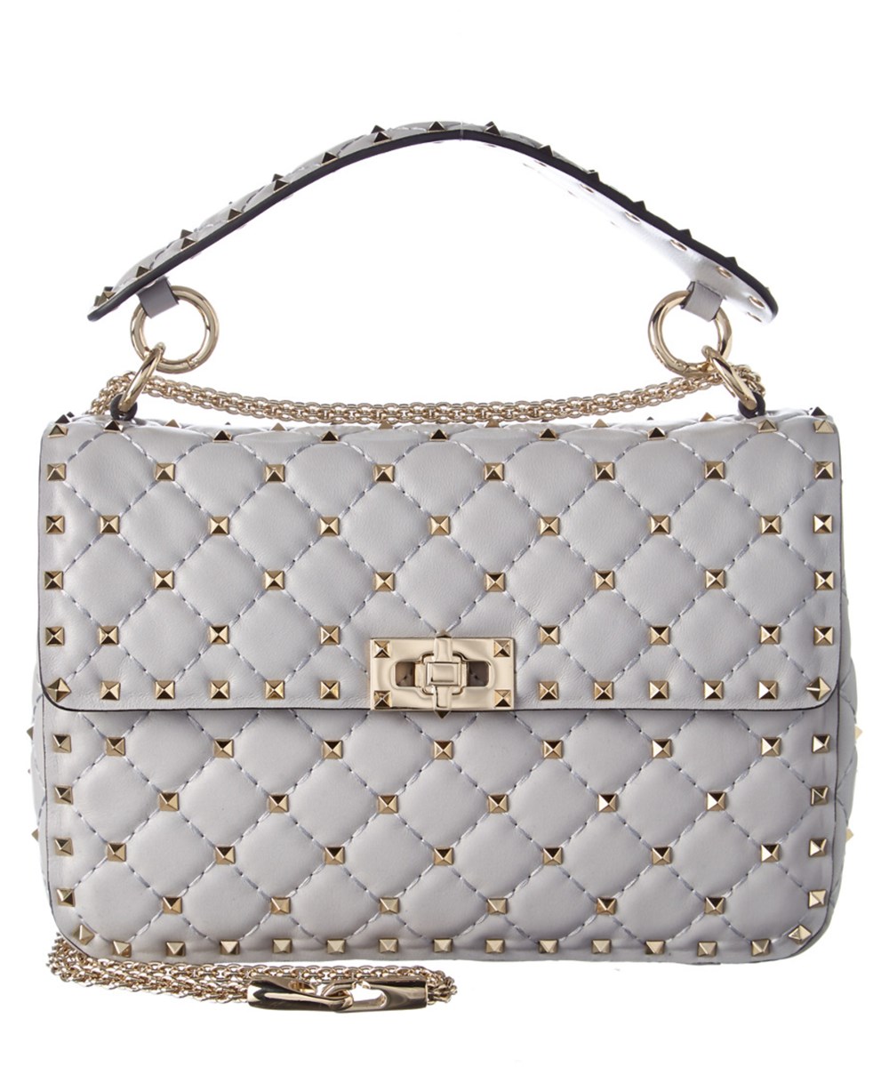 Valentino Garavani Rockstud Spike Medium Leather Shoulder Bag' In Light