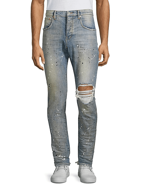 Purple Brand P002 Slim Dropped Fit Jeans In Indigo ModeSens