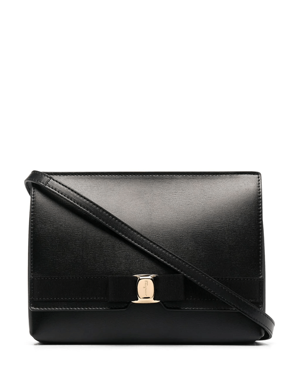 Salvatore Ferragamo Vara Leather Crossbody Bag In Black ModeSens