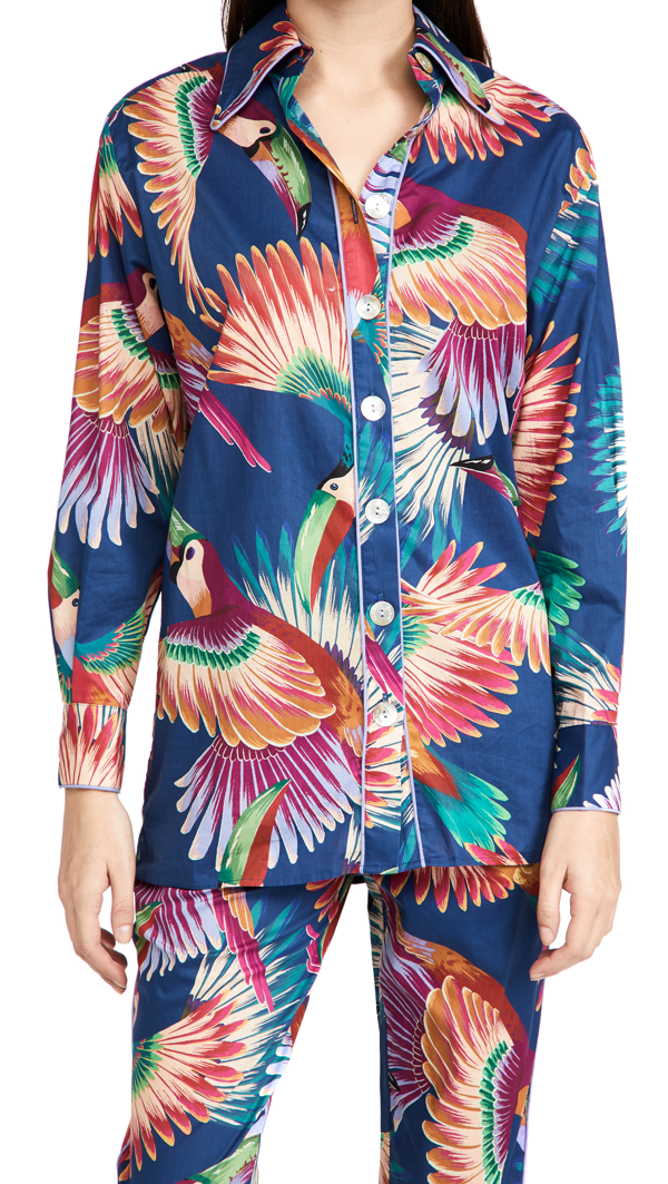 Farm Rio Colorful Toucans Pajama Shirt In Multi ModeSens