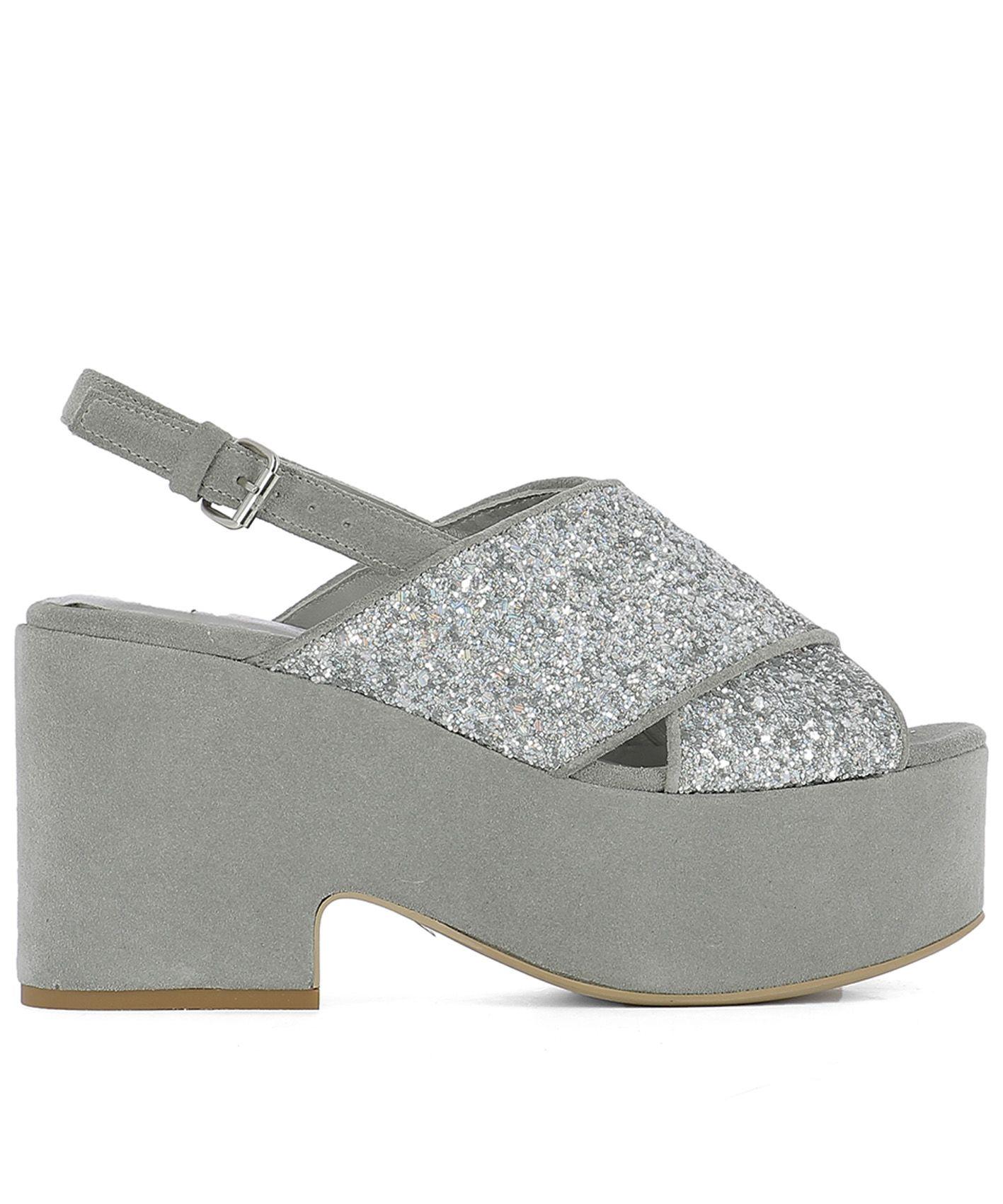 Strategia Grey Suede Sandals ModeSens