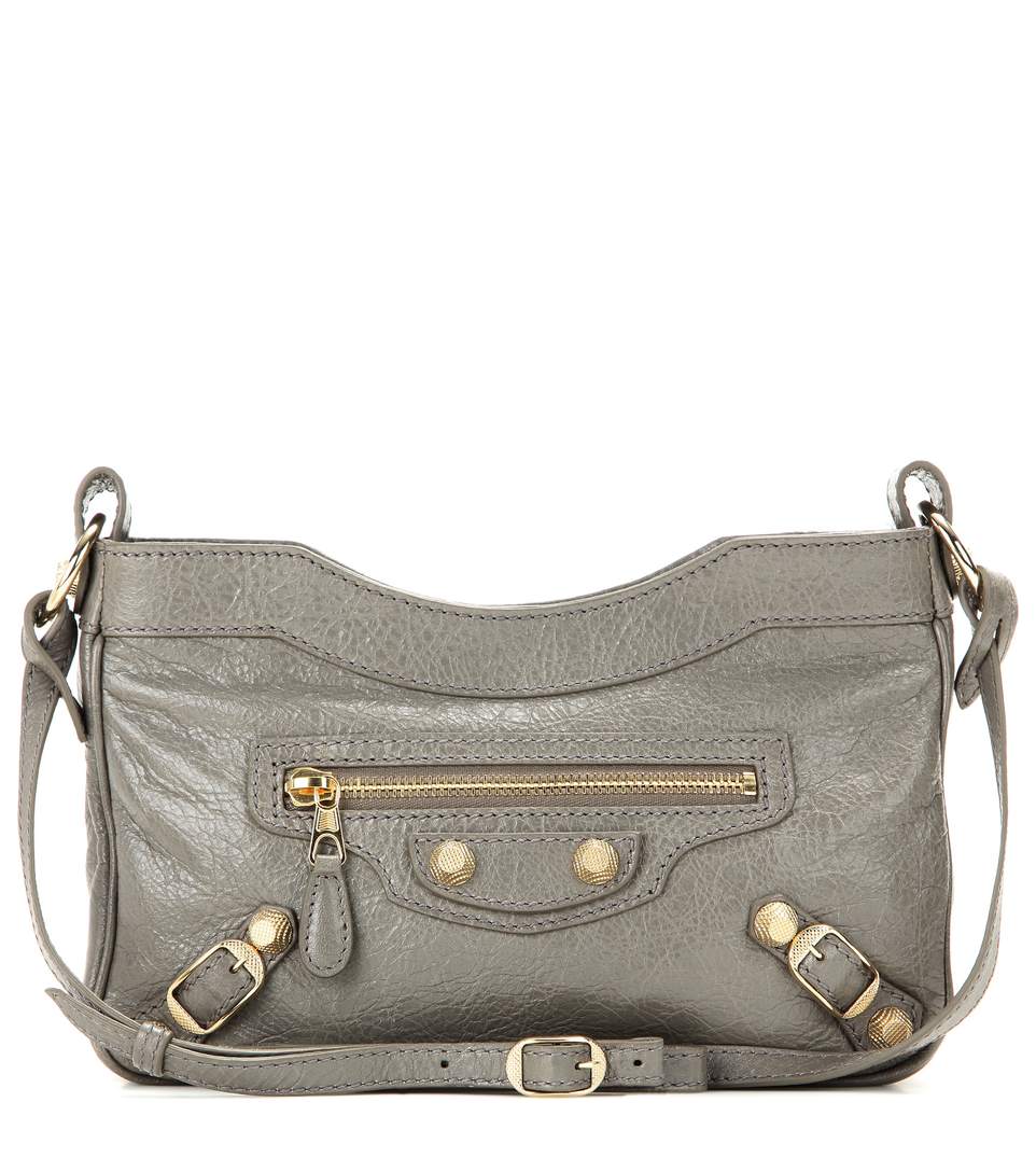 Balenciaga Classic Hip Leather Crossbody Bag In Grey ModeSens