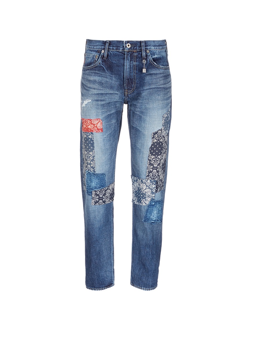 Fdmtl 'heritage Cs34' Paisley Print Patchwork Jeans ModeSens