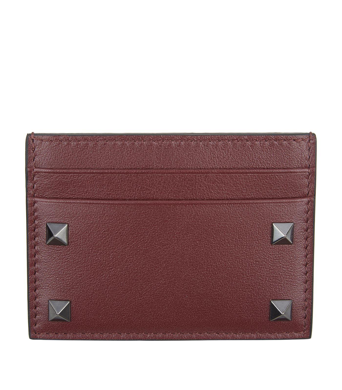 Valentino Garavani Rockstud Card Holder In Red ModeSens