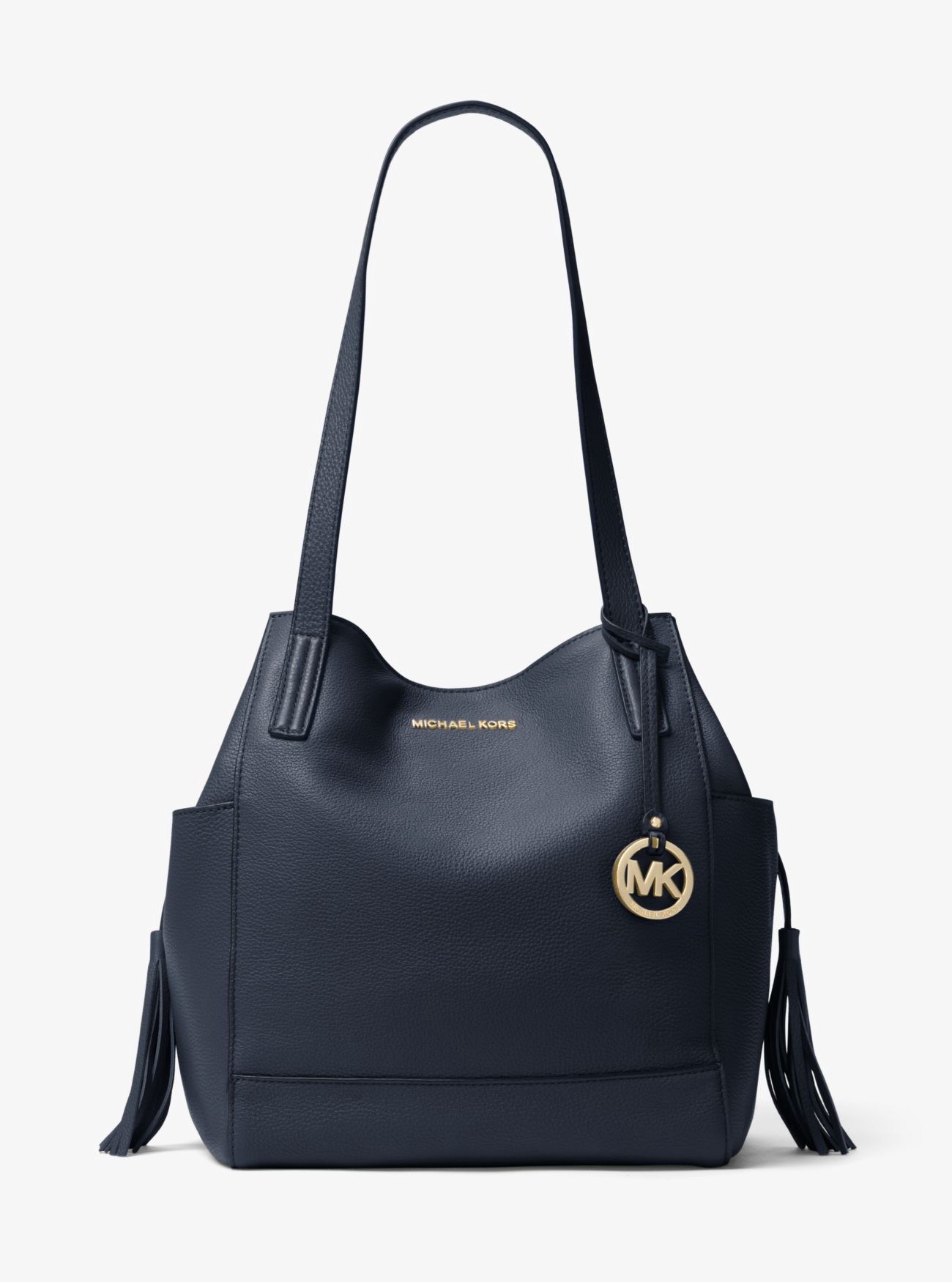 Michael Kors Ashbury Large Leather Shoulder Bag In Admiral ModeSens