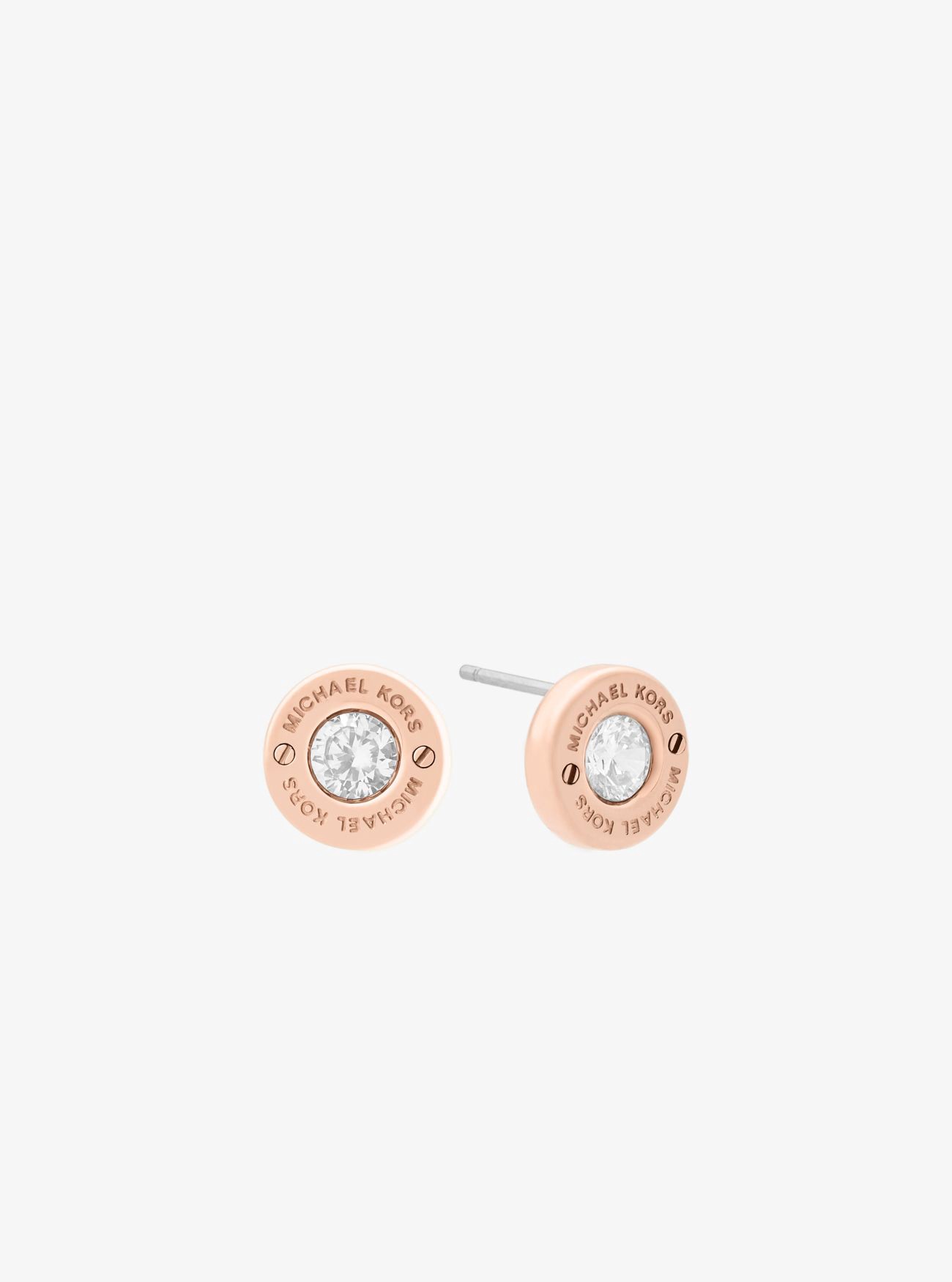 Michael Kors Rose Goldtone Stud Earrings ModeSens