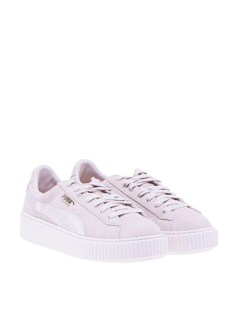 Puma Platform Satin Sneakers In Pink Tint ModeSens