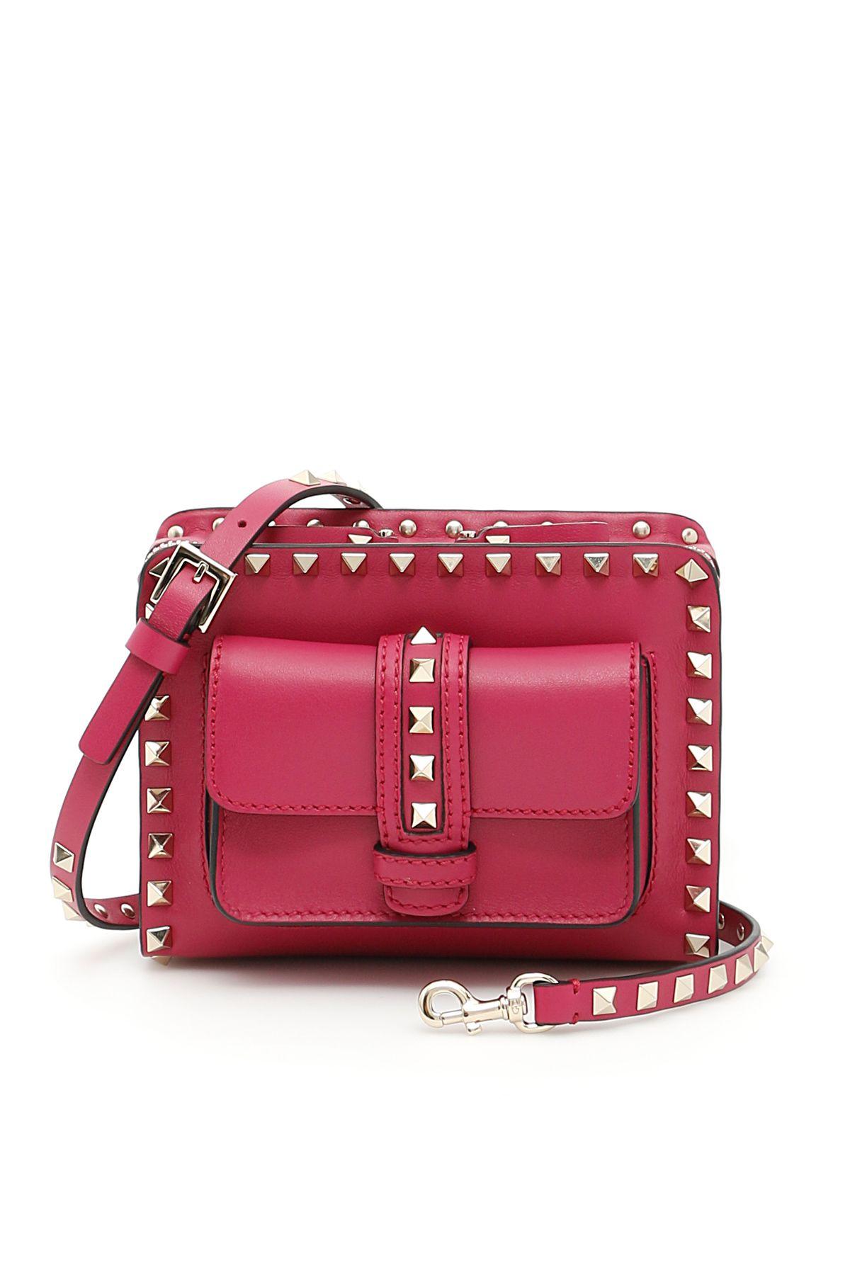 Valentino Small Rockstud Bag In Deep Cyclaminfuxia ModeSens