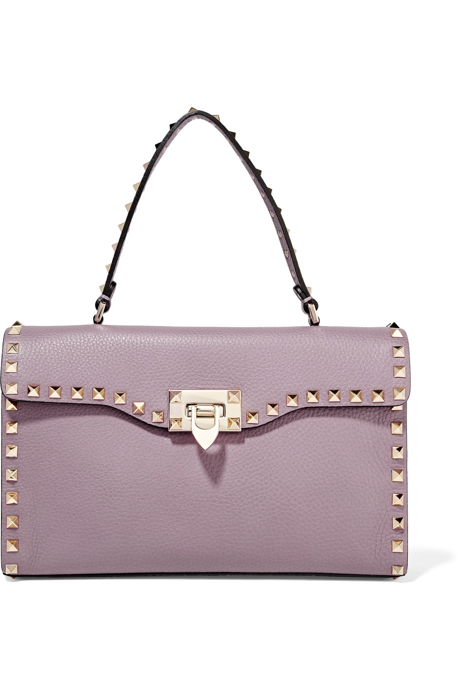 Valentino Garavani Rockstud Texturedleather Shoulder Bag ModeSens