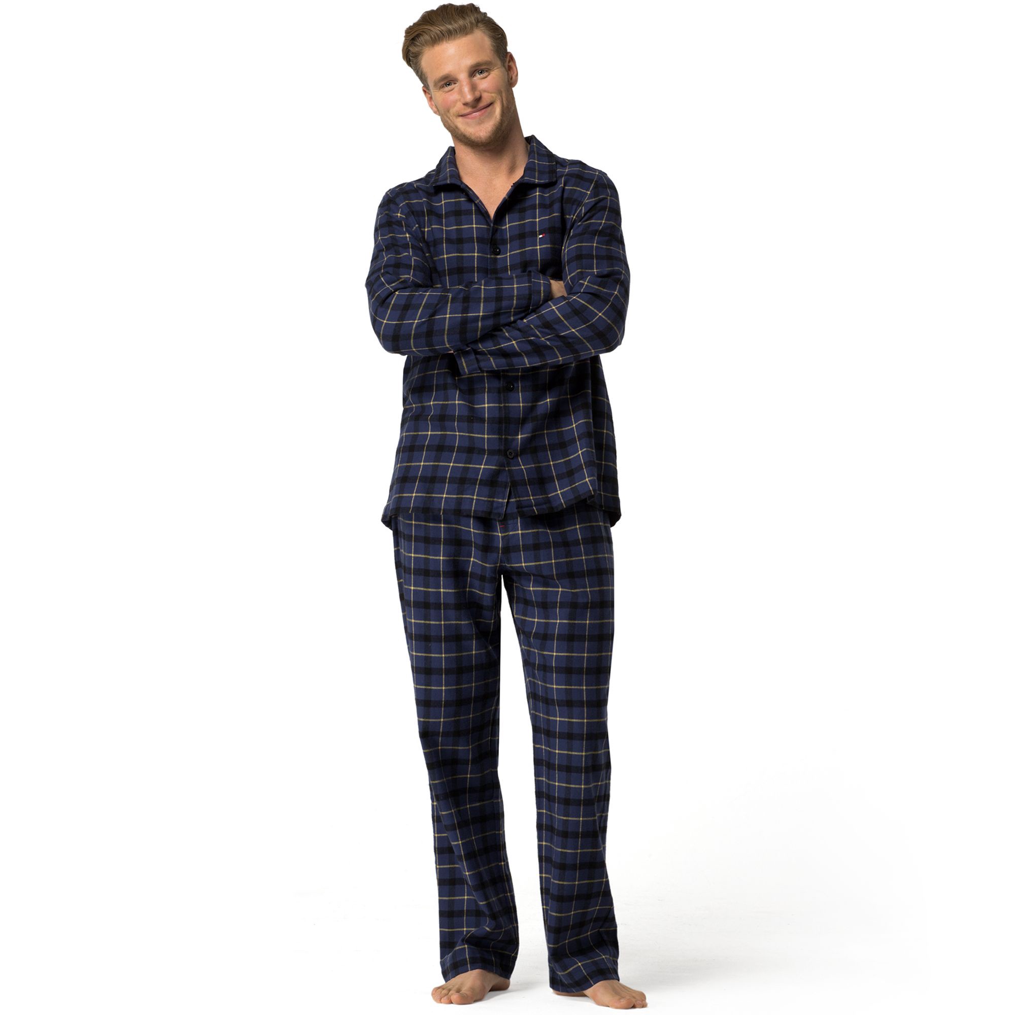 Tommy Hilfiger Plaid Flannel Pajama Set Blueprint/blueprint ModeSens