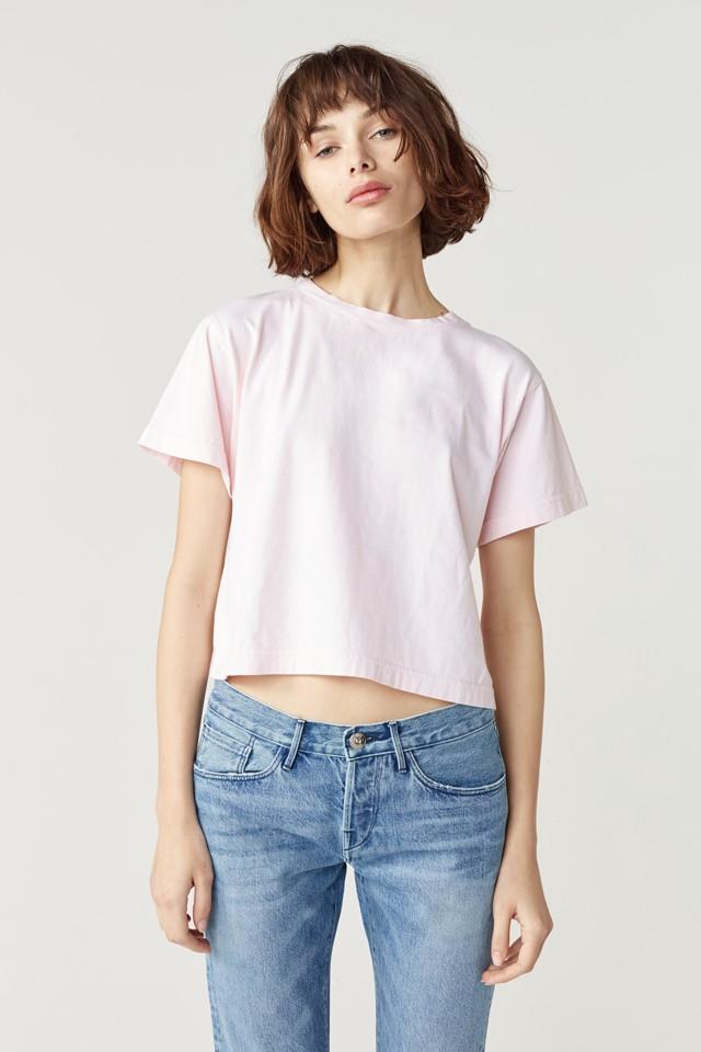 3x1 Cropped Boyfriend Tee Blush ModeSens