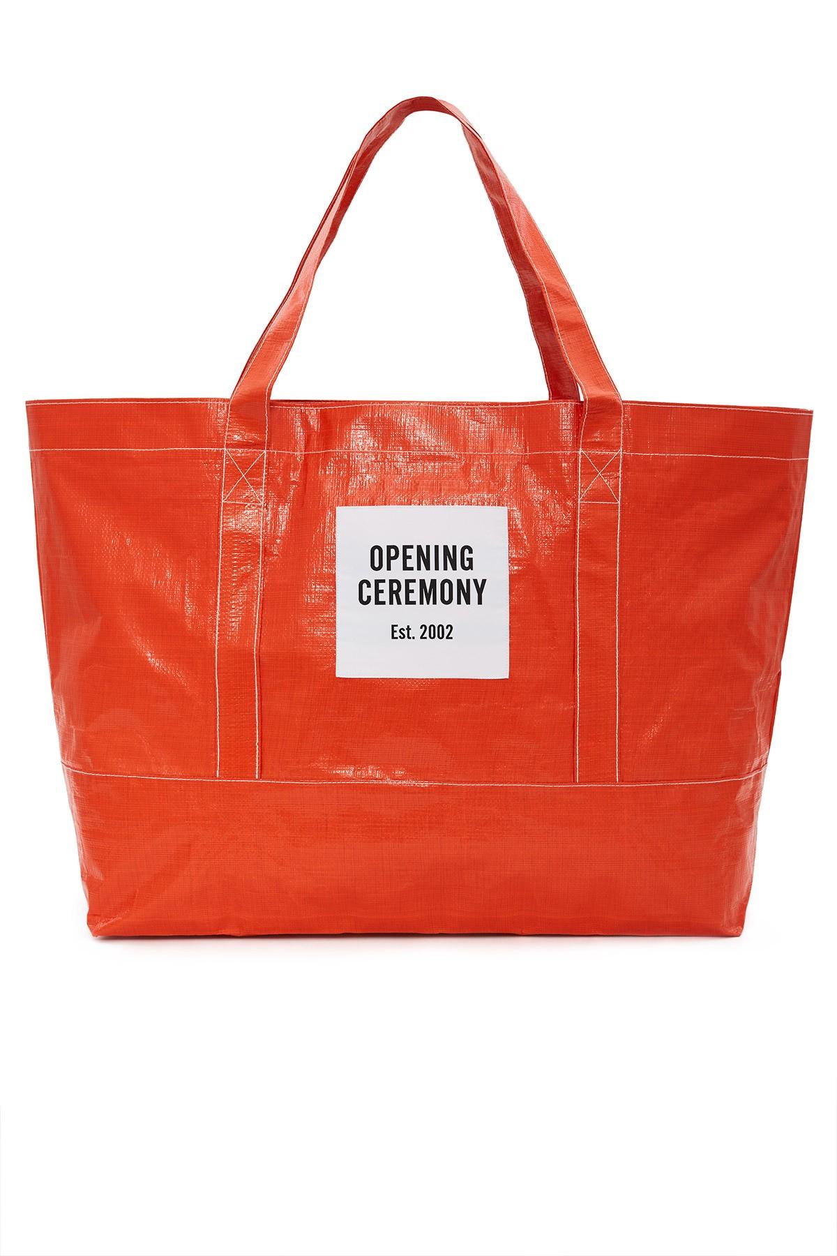 Opening Ceremony Large Orange Glaze Tote Bag ModeSens