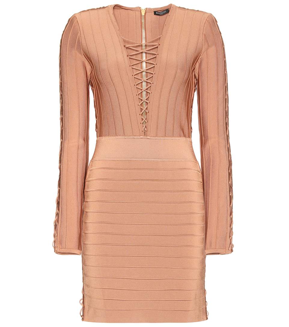 Balmain Laceup Bandage Dress ModeSens