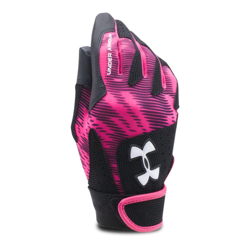 Under Armour Ua Radar Iii Softball Batting Gloves In Tropic Pink (654