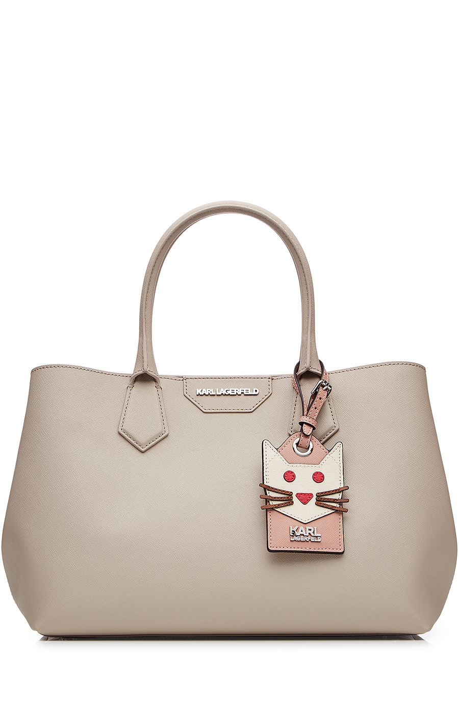 Karl Lagerfeld Leather Shopper With Luggage Tag ModeSens