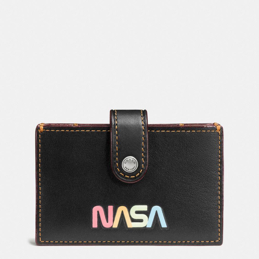 Coach Accordion Card Case In Glovetanned Leather With Space Patch