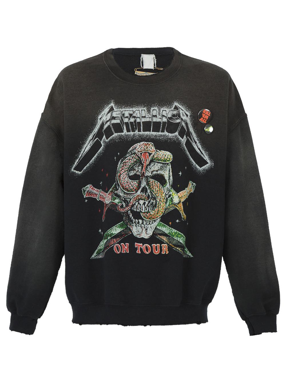 Madeworn Metallica On Tour Crew Neck Sweatshirt ModeSens