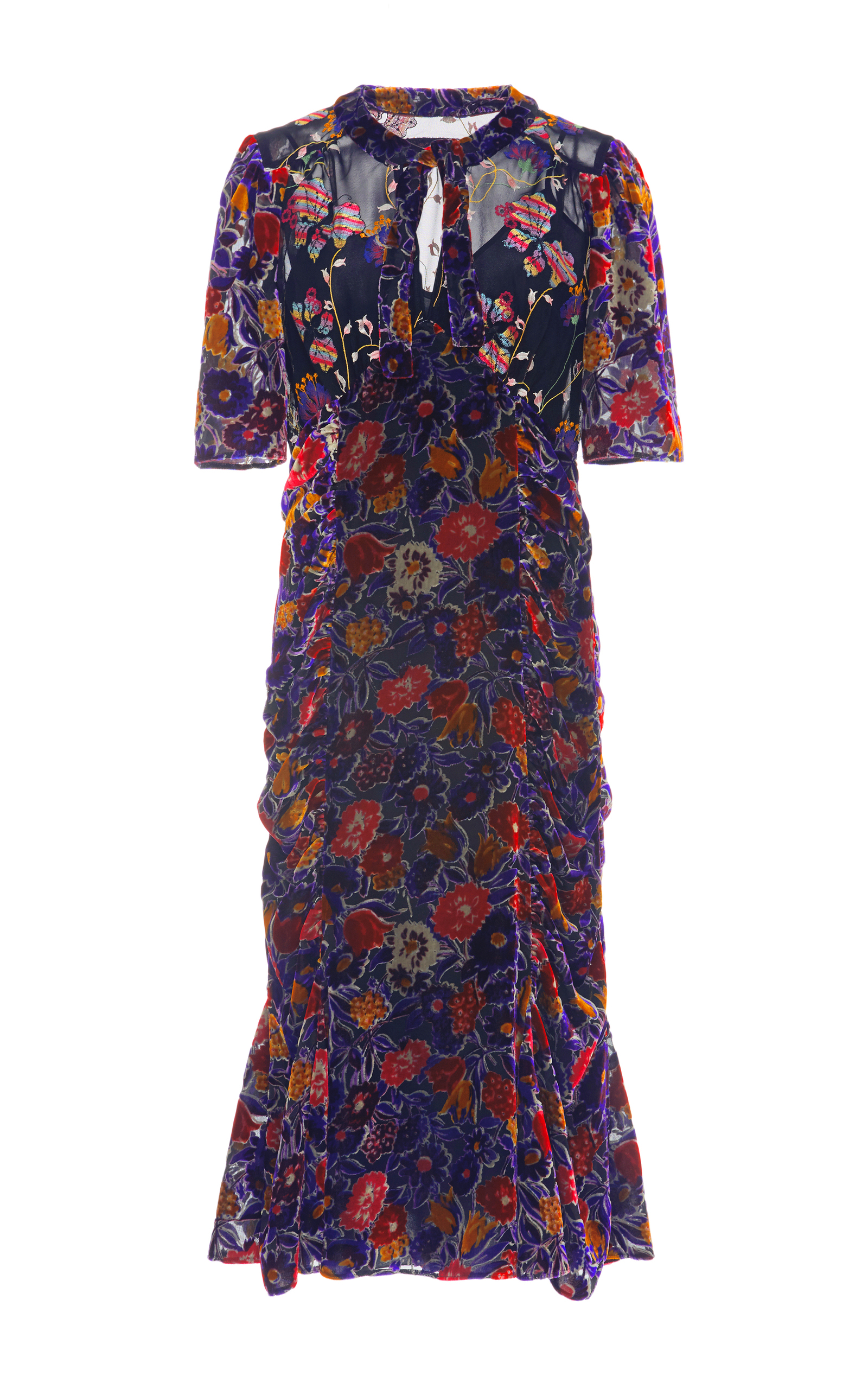 Anna Sui Garden Flower Velvet Dress ModeSens