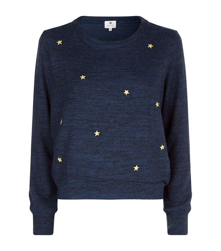 Sundry Star Embroidered Sweater ModeSens