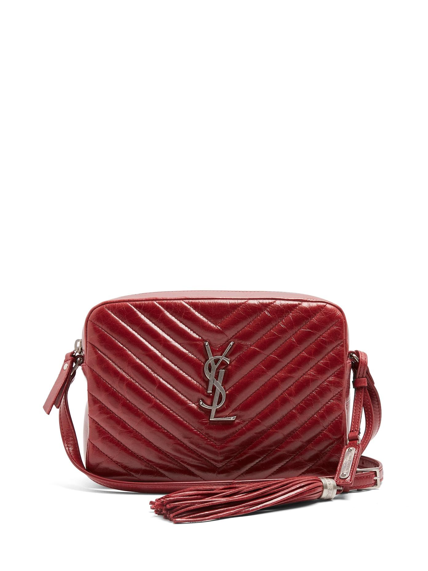 Saint Laurent Lou Quilted Patentleather Crossbody Bag ModeSens