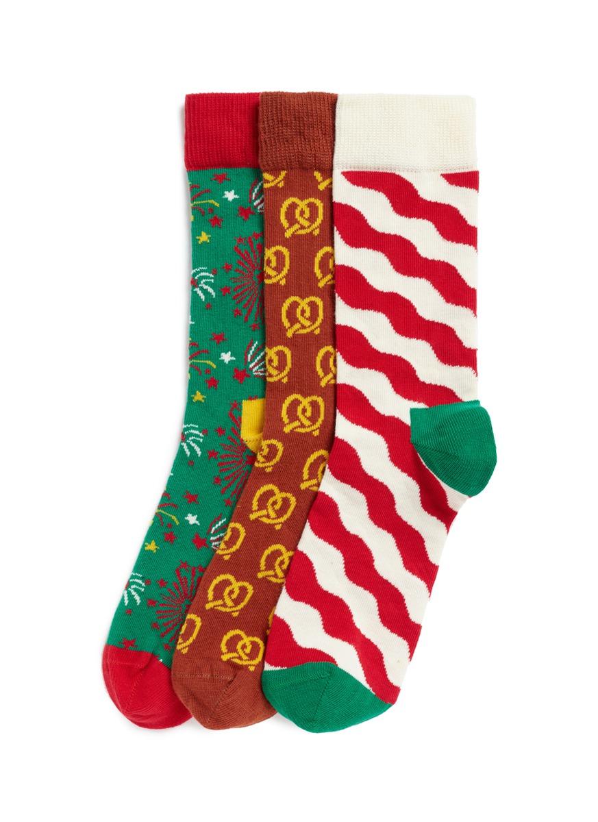 Happy Socks Christmas Gift Box 3pack Set ModeSens