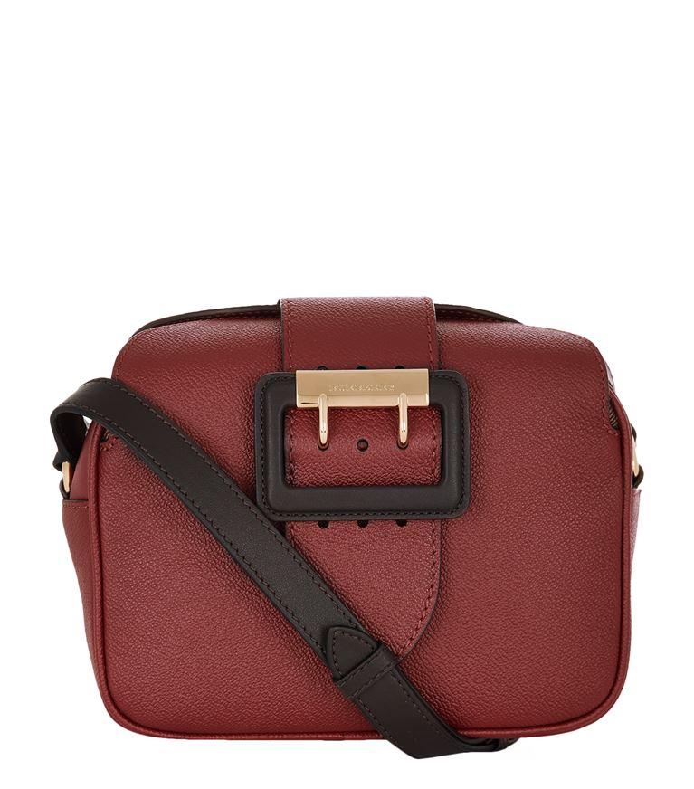 Burberry Small Buckle Leather Camera Crossbody Bag Burgundy ModeSens