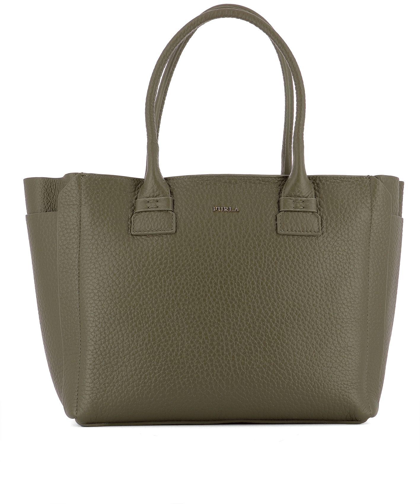 Furla Military Green Leather Shoulder Bag ModeSens